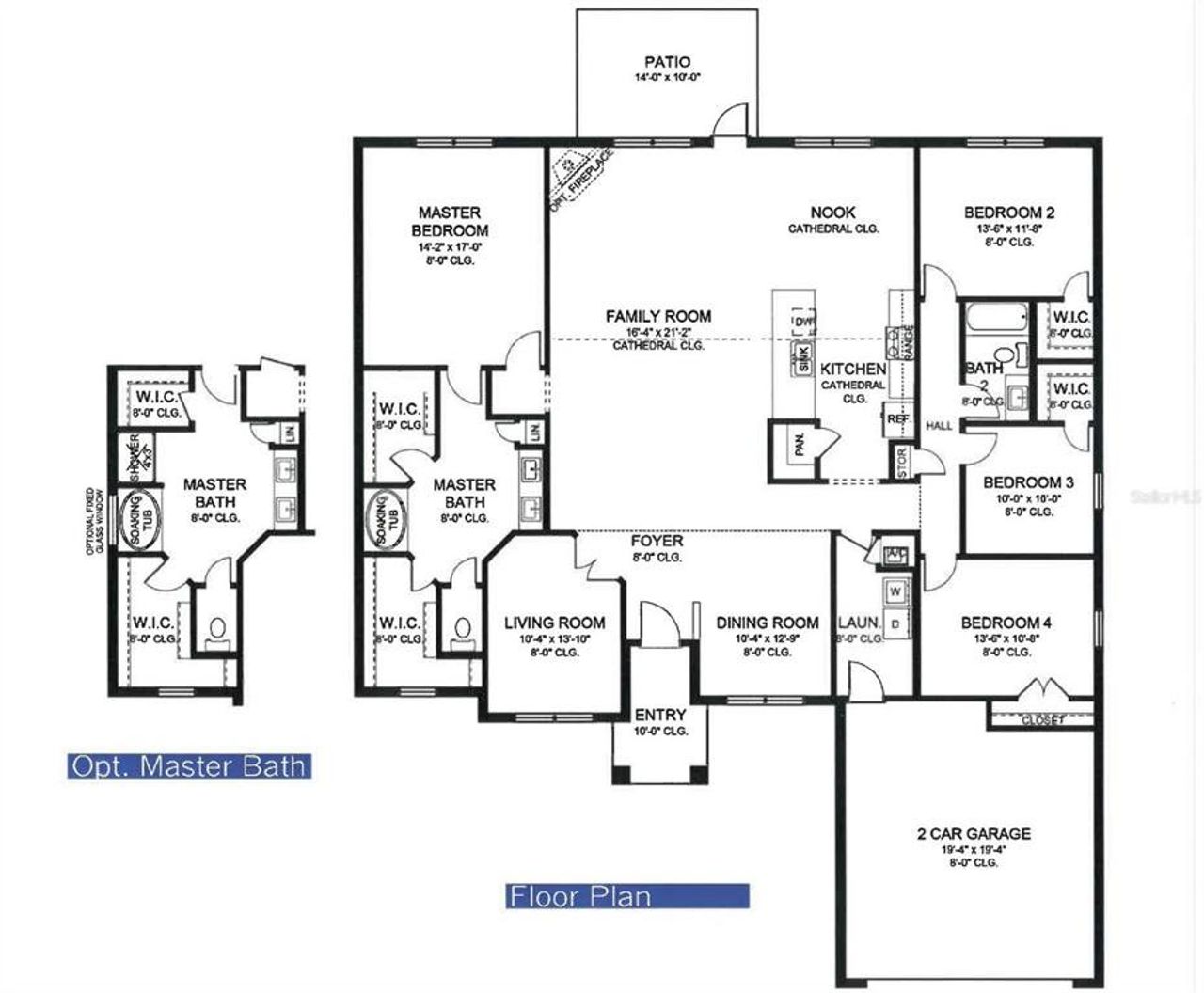 2D floor plan layout of this home in North Port, North Port, FL (Image 2).