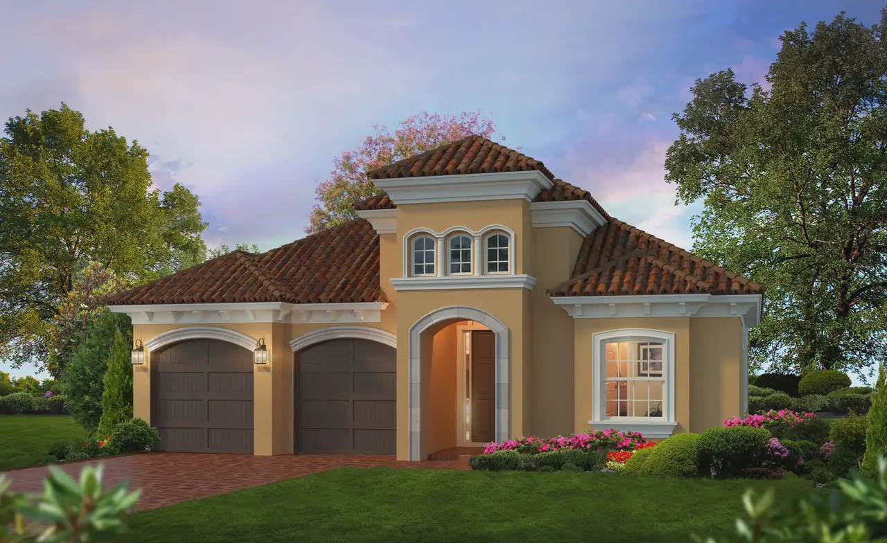 Representative exterior photo of a completed home built from the Serena II by ICI Homes in The Conservatory at Hammock Beach, Palm Coast, FL (Image 2).