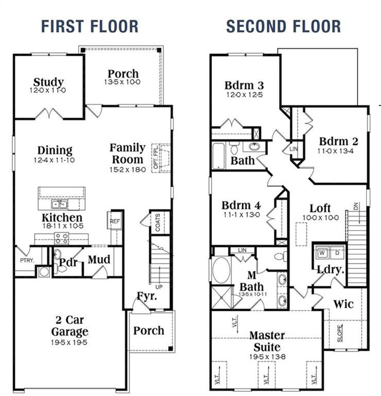 2D floor plan layout of this home in , Buford, GA (Image 2).