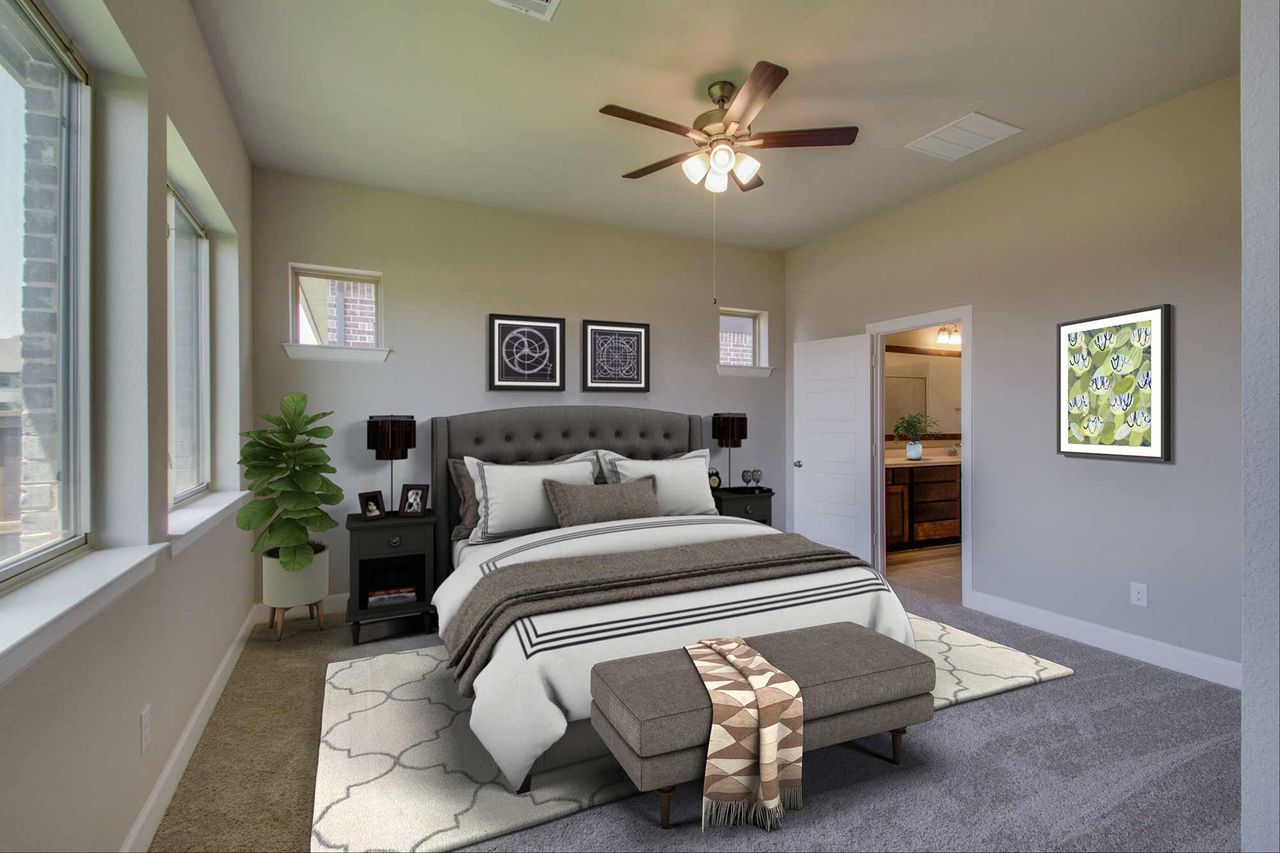 Representative furnished interior of a home built from the The Foundry by David Weekley Homes in Painted Tree - Classic Series, McKinney (Image 2).