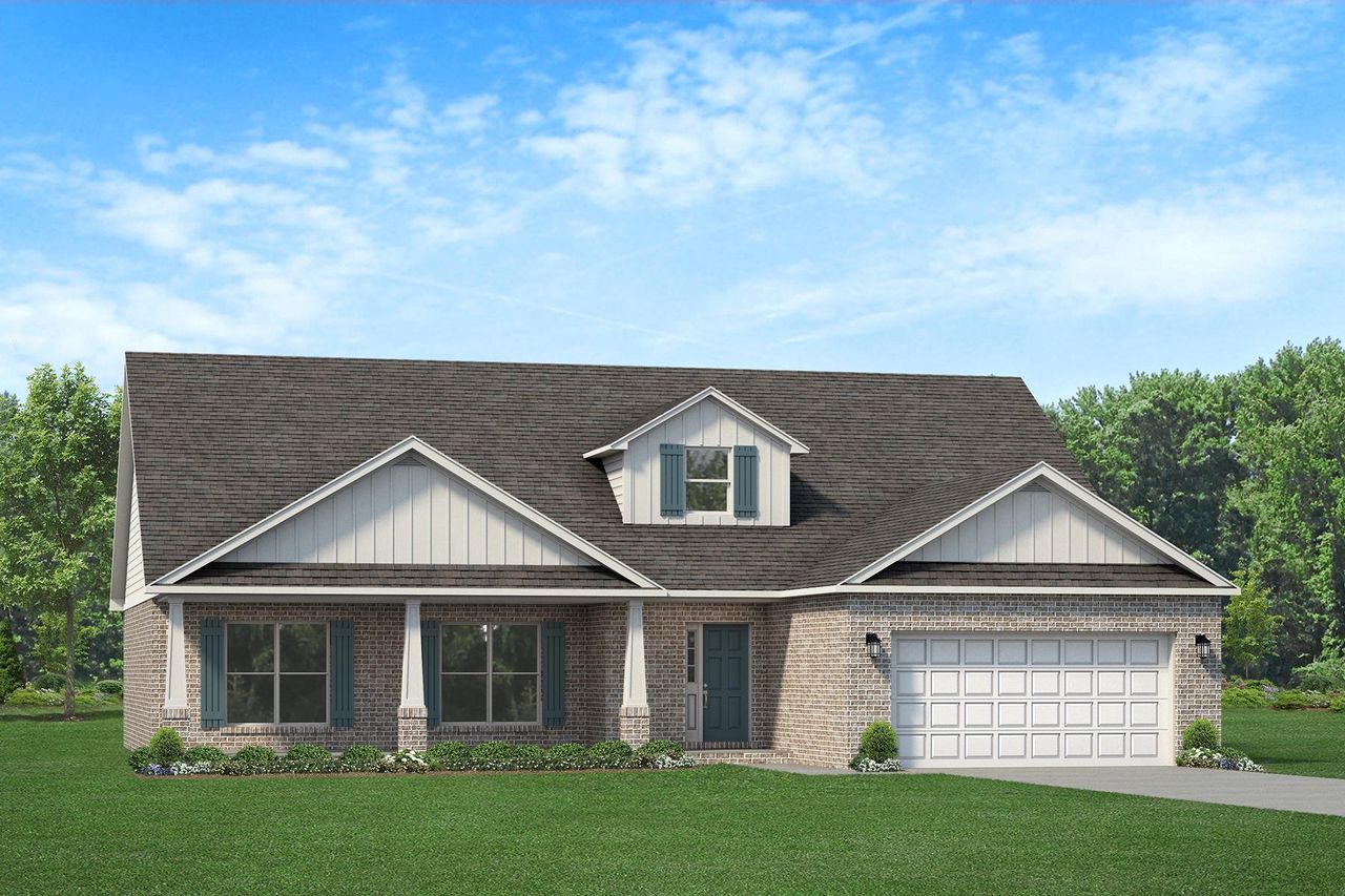 Representative exterior photo of a completed home built from the 2624 by Adams Homes in Pecan Valley, Cantonment, FL (Image 2).