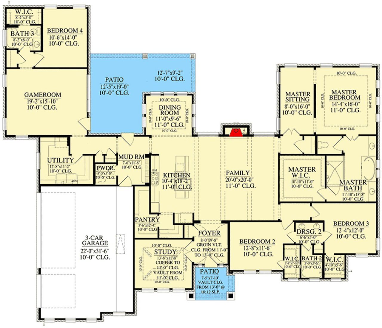 2D floor plan layout for the The Aberdeen by Remington Custom Homes in Woodland Meadows, Fort Worth, TX (Image 2). 2D floor plan layout for the The Aberdeen by Remington Custom Homes in Woodland Meadows, Fort Worth, TX (Image 2).