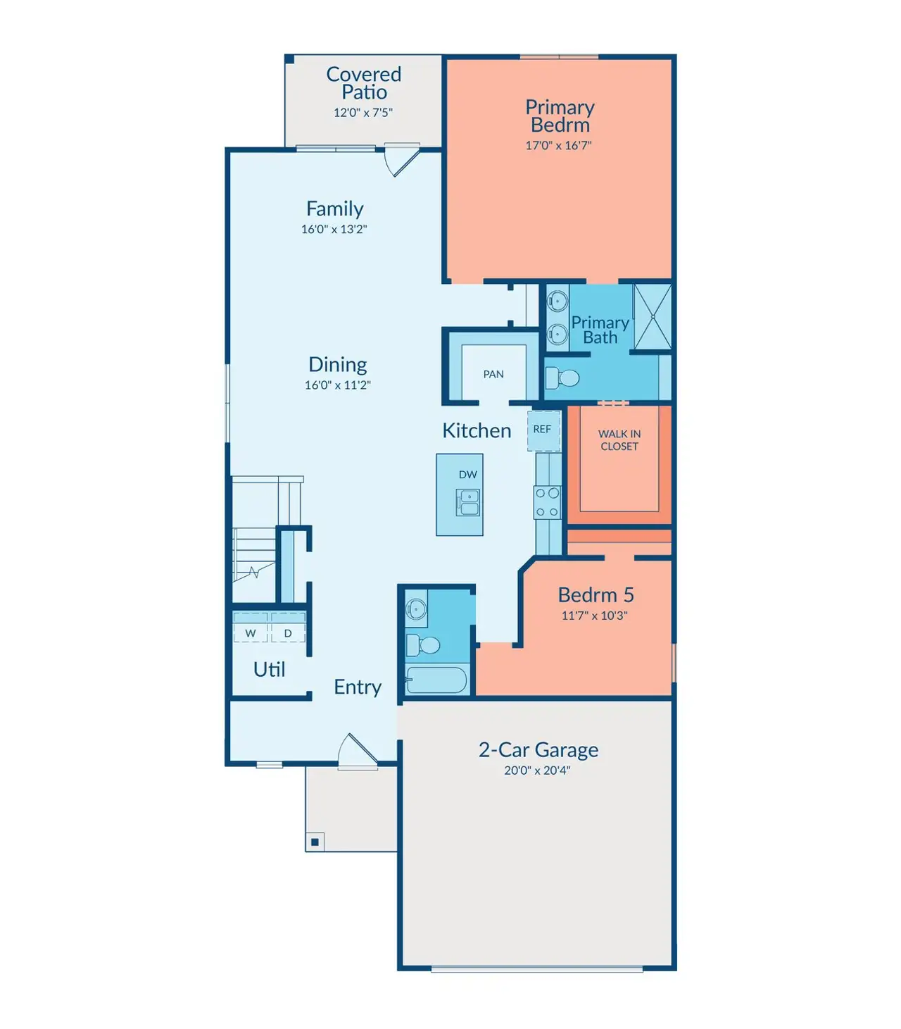 2D floor plan layout of this home in Crighton Cove, Conroe, TX (Image 2).