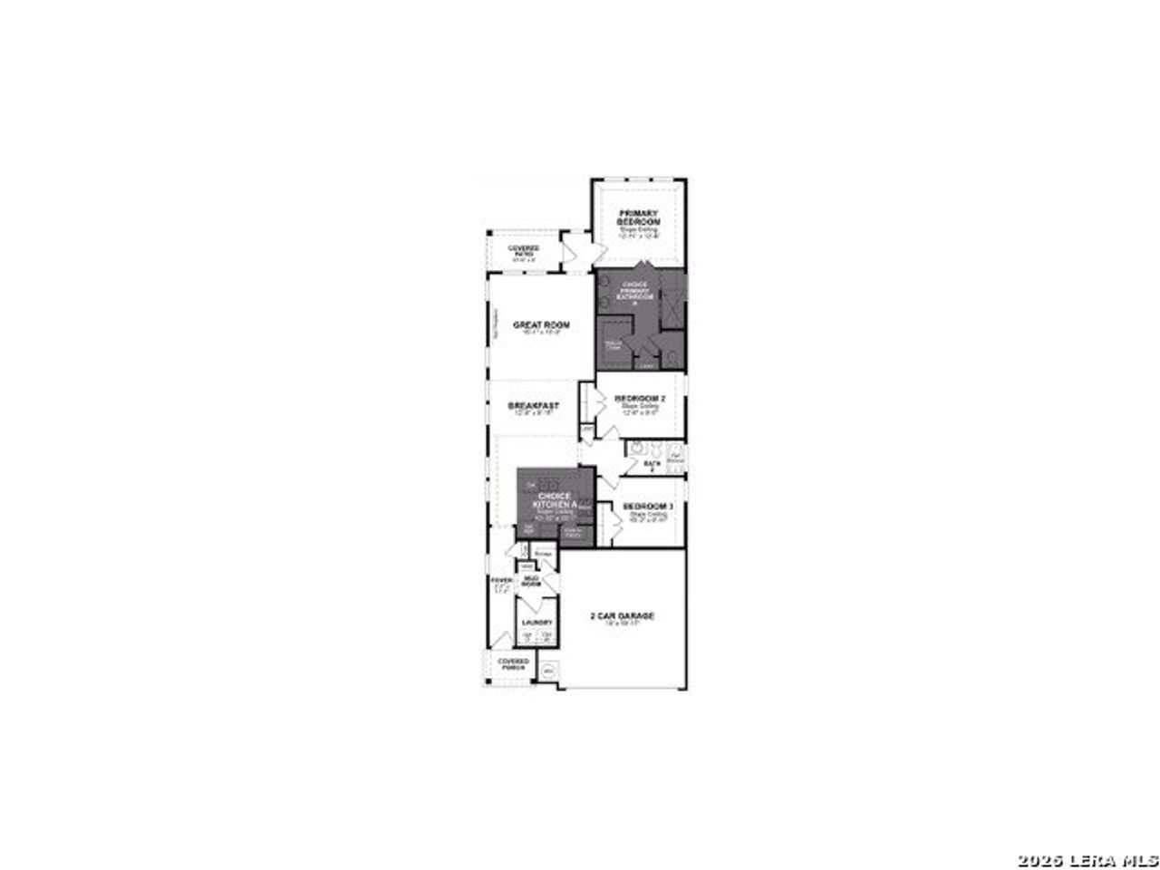 2D floor plan layout of this home in Confluence, Marion, TX (Image 2).