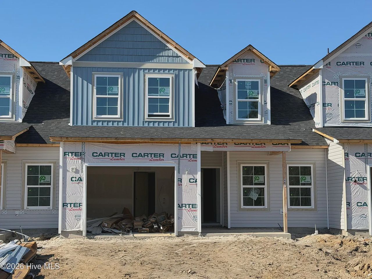 In-progress construction of a new home in Autumn Trail, Bolivia, NC (Image 2).