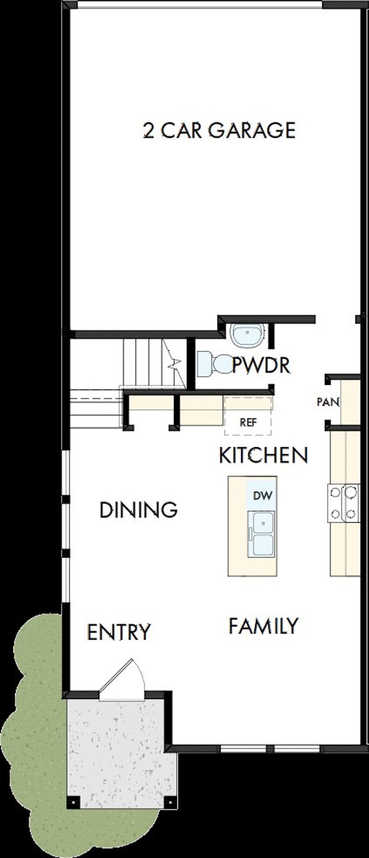 2D floor plan layout of this home in Hardy Pond Townhomes, Rock Hill, SC (Image 2).