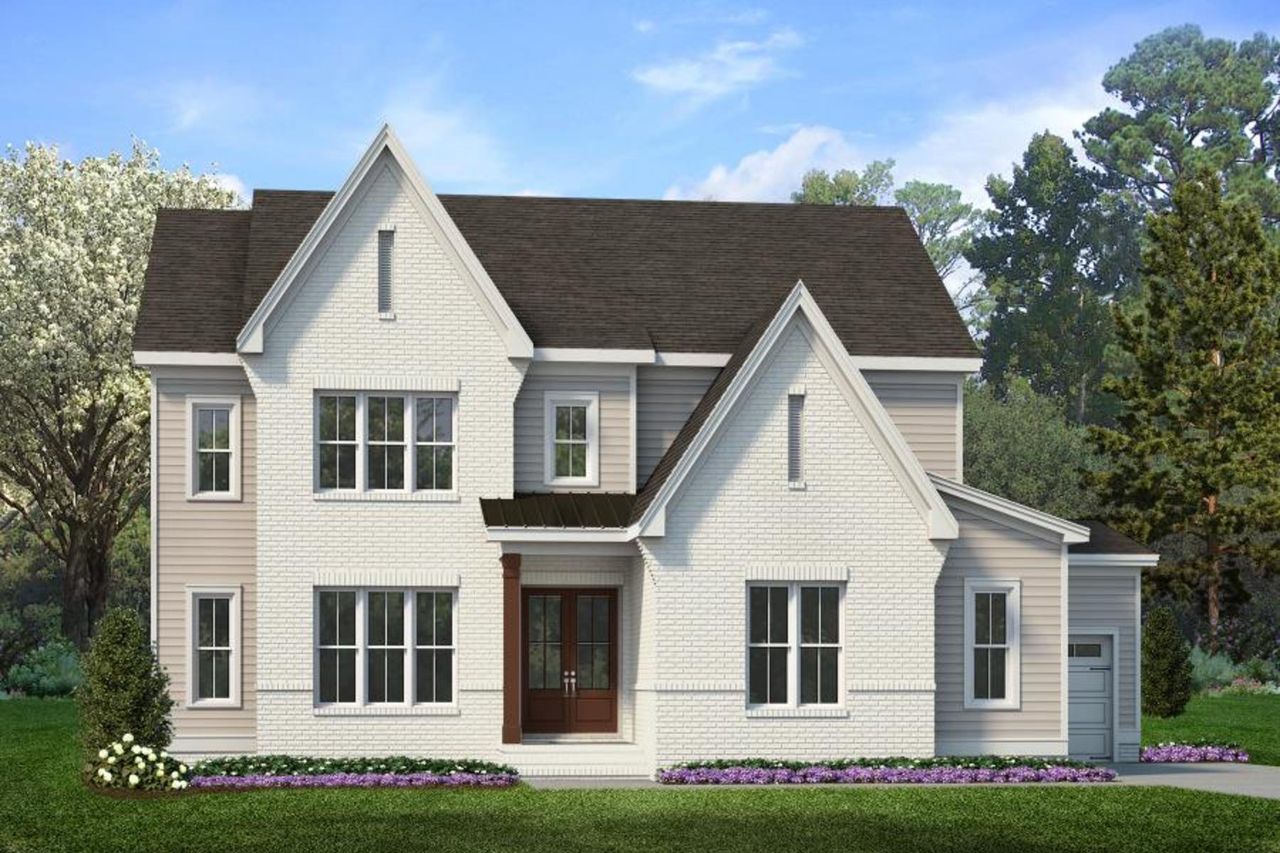 Representative exterior photo of a completed home built from the Jasper 2023 by Gemstone Homes in McLaurin Farms, Fuquay Varina, NC (Image 2).