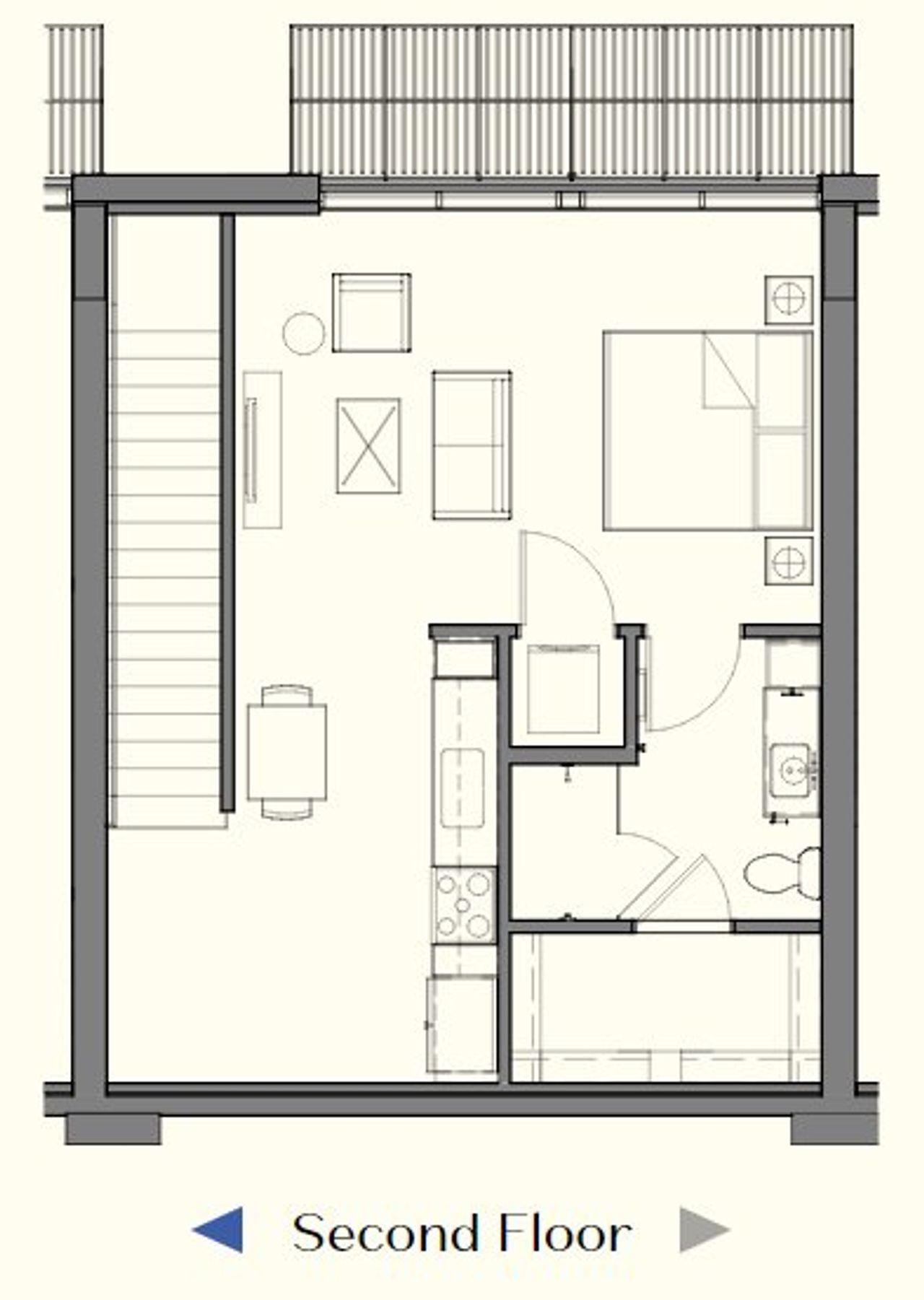 2D floor plan layout for the LW1 by Pearlstone Partners in Zephyr South Lamar, Austin, TX (Image 2).