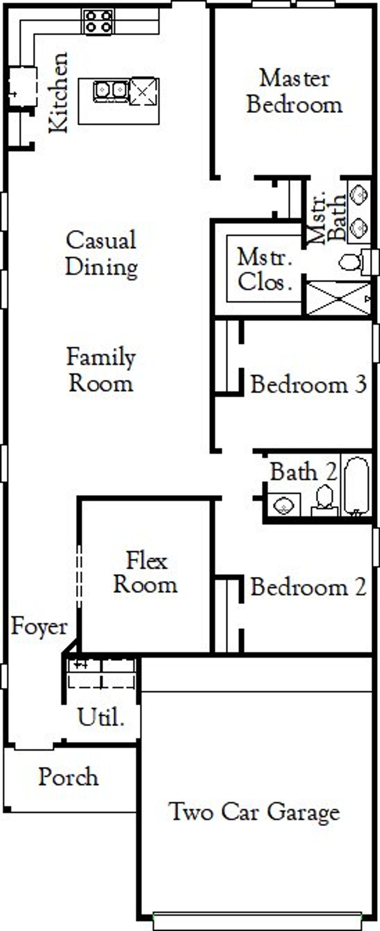 2D floor plan layout of this home in Sofi Lakes, Katy, TX (Image 2).