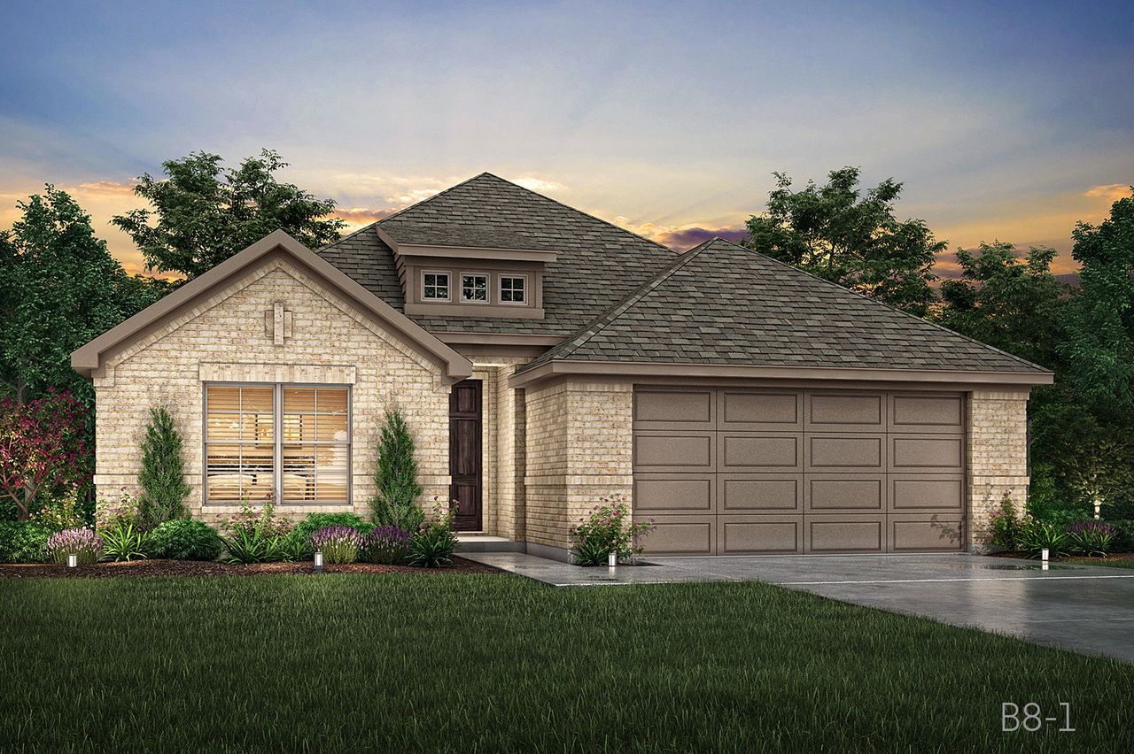 Representative exterior photo of a completed home built from the Avery by John Houston Homes in Vista Point - Phase 1, Grandview, TX (Image 2).