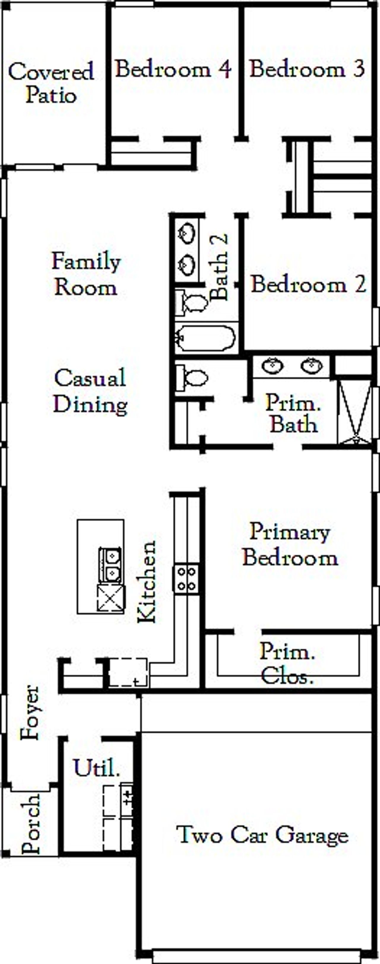 2D floor plan layout of this home in Garden Grove, San Antonio, TX (Image 2).