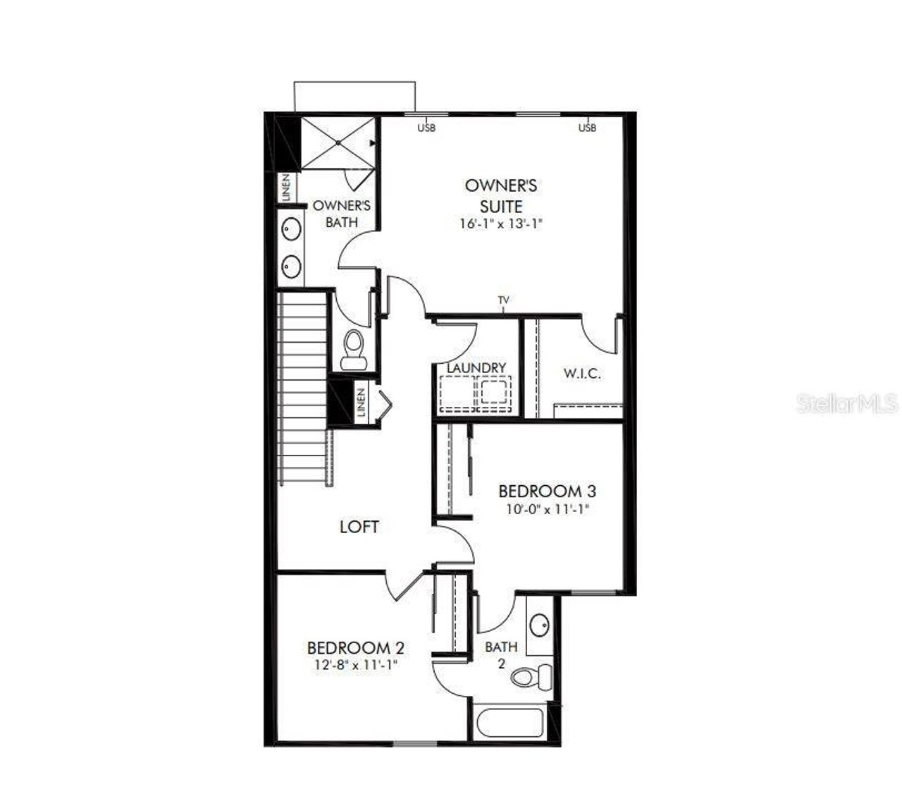 2D floor plan layout of this home in The Meadow at Crossprairie Townes, St. Cloud, FL (Image 2). 2D floor plan layout of this home in The Meadow at Crossprairie Townes, St. Cloud, FL (Image 2).
