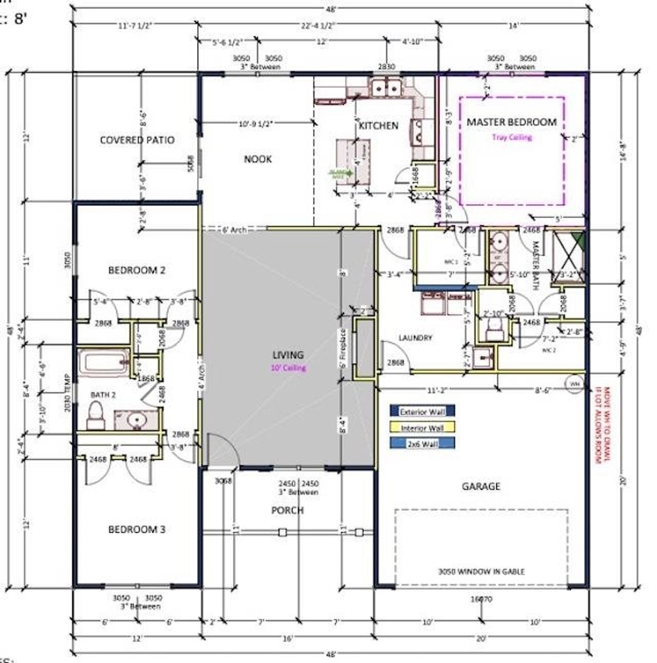2D floor plan layout of this home in Alverson Farms, Inman, SC (Image 2).