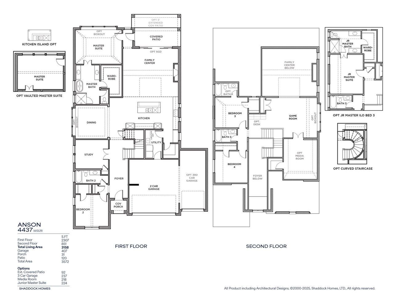2D floor plan layout of this home in Inspiration - Paradise Village, Lucas, TX (Image 2).