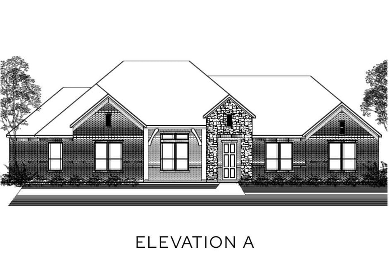 Representative rendering of the exterior for the The Meadowbrook by Lillian Custom Homes (Image 2).