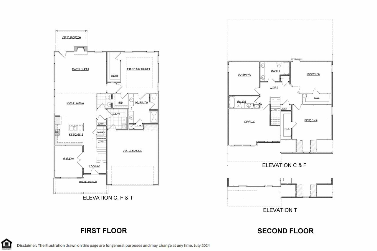 2D floor plan layout of this home in Heritage Bay, Sumter, SC (Image 2).