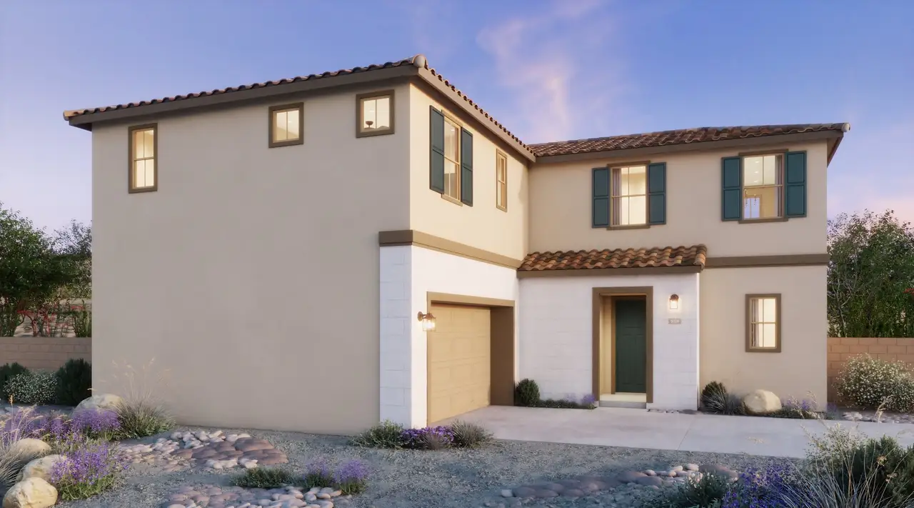 Representative exterior photo of a completed home built from the 2 by Risewell Homes in Bella Storia, Gilbert, AZ (Image 2).