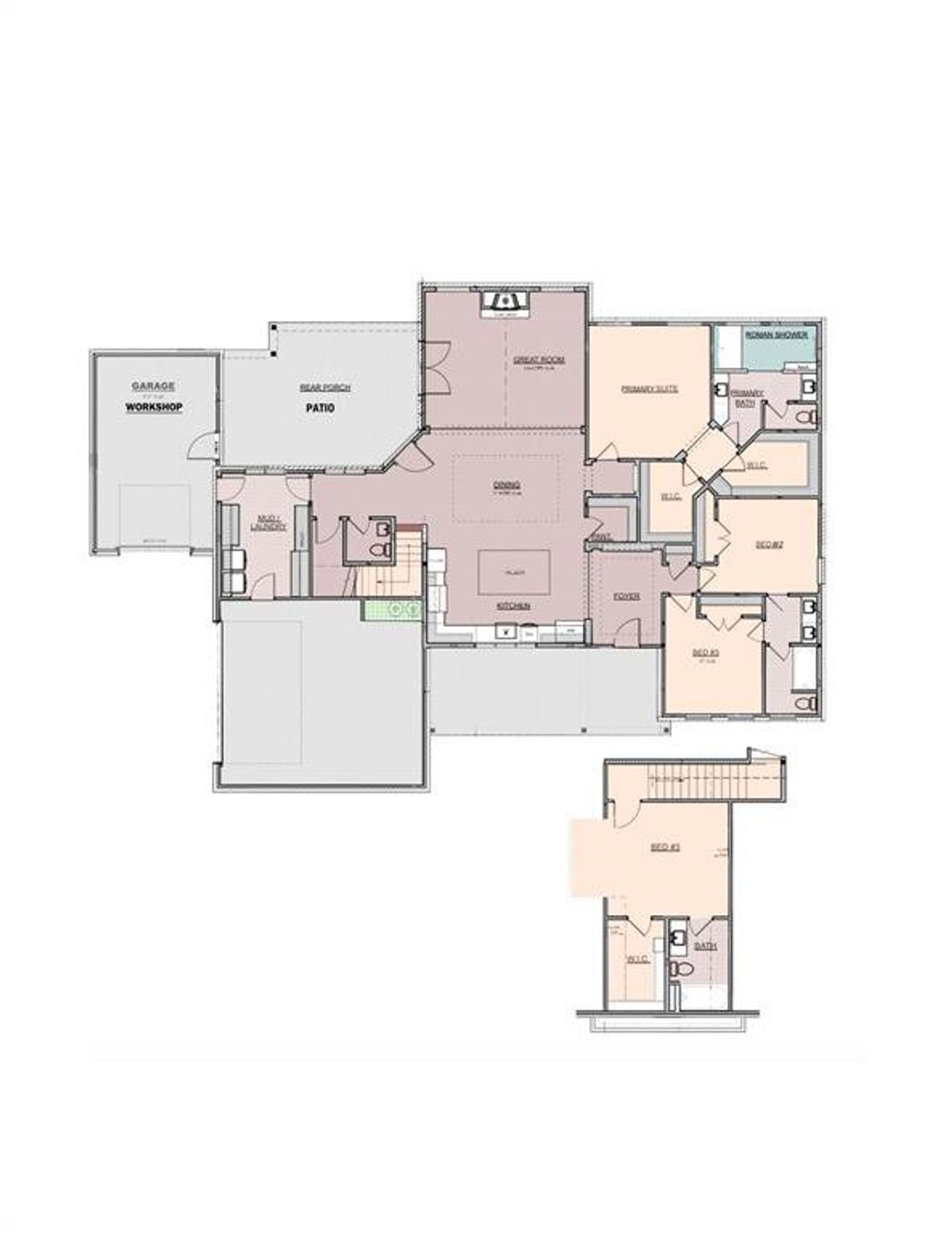 2D floor plan layout of this home in , Weatherford, TX (Image 2).