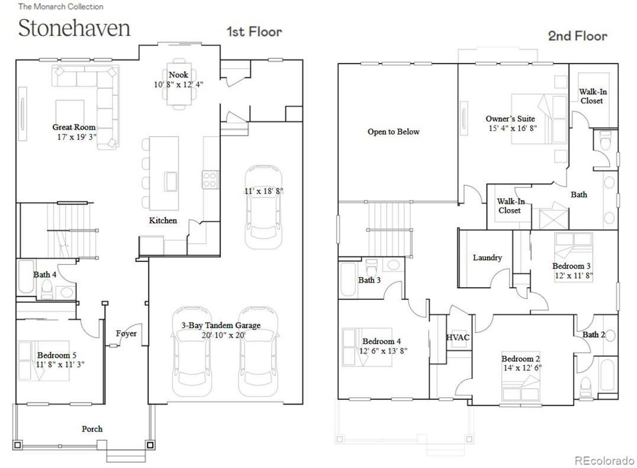 2D floor plan layout of this home in Newlin Crossing: The Monarch Collection, Parker, CO (Image 2). 2D floor plan layout of this home in Newlin Crossing: The Monarch Collection, Parker, CO (Image 2).
