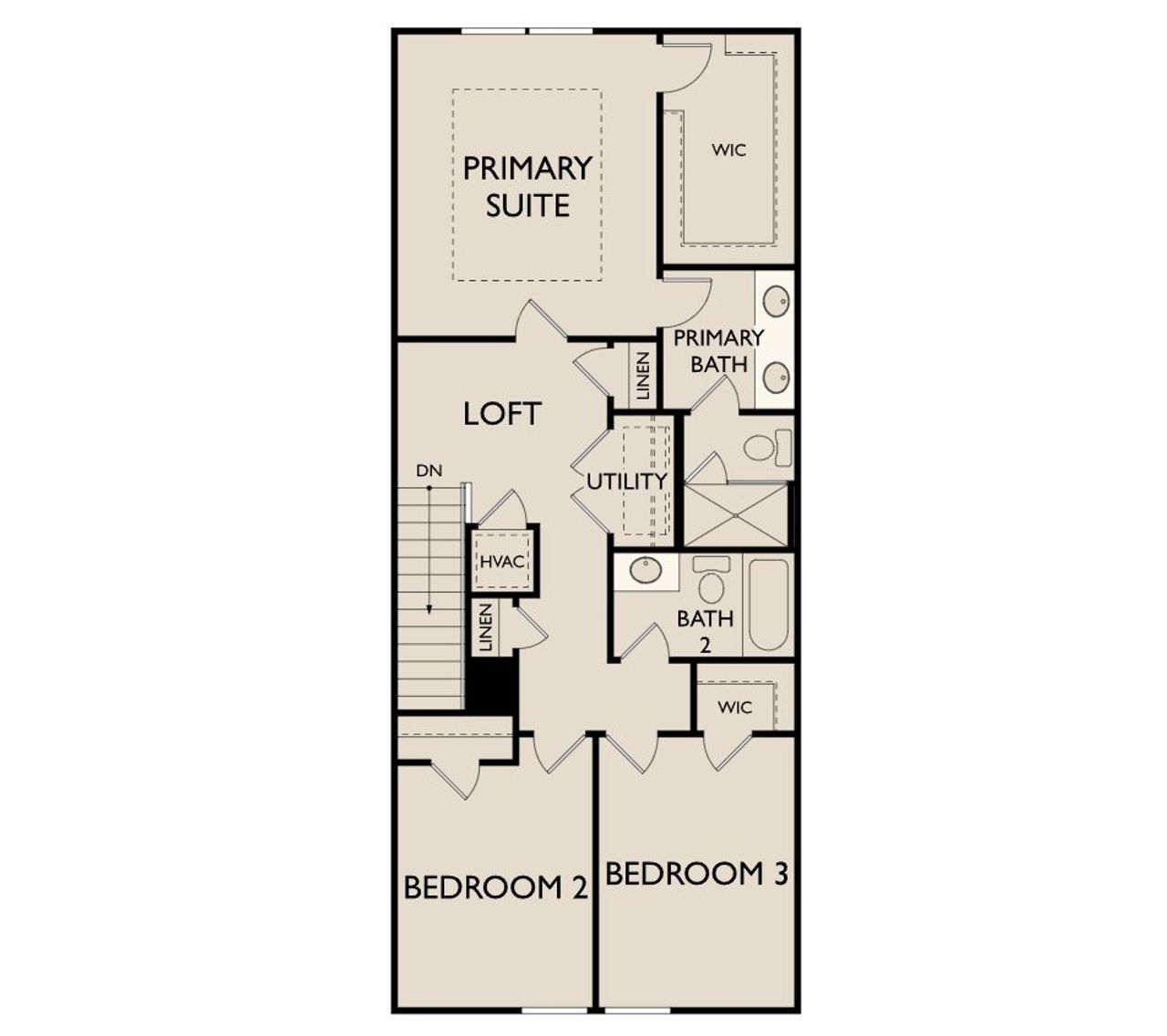2D floor plan layout of this home in Montague Chase, Tampa, FL (Image 2).