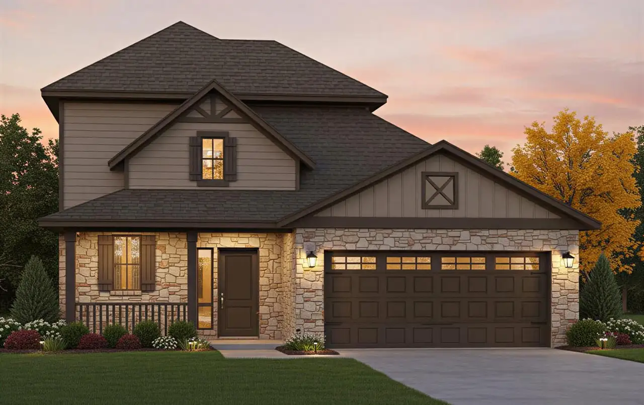 Representative exterior photo of a completed home built from the Chippewa by CastleRock Communities in Homestead, Schertz, TX (Image 2).