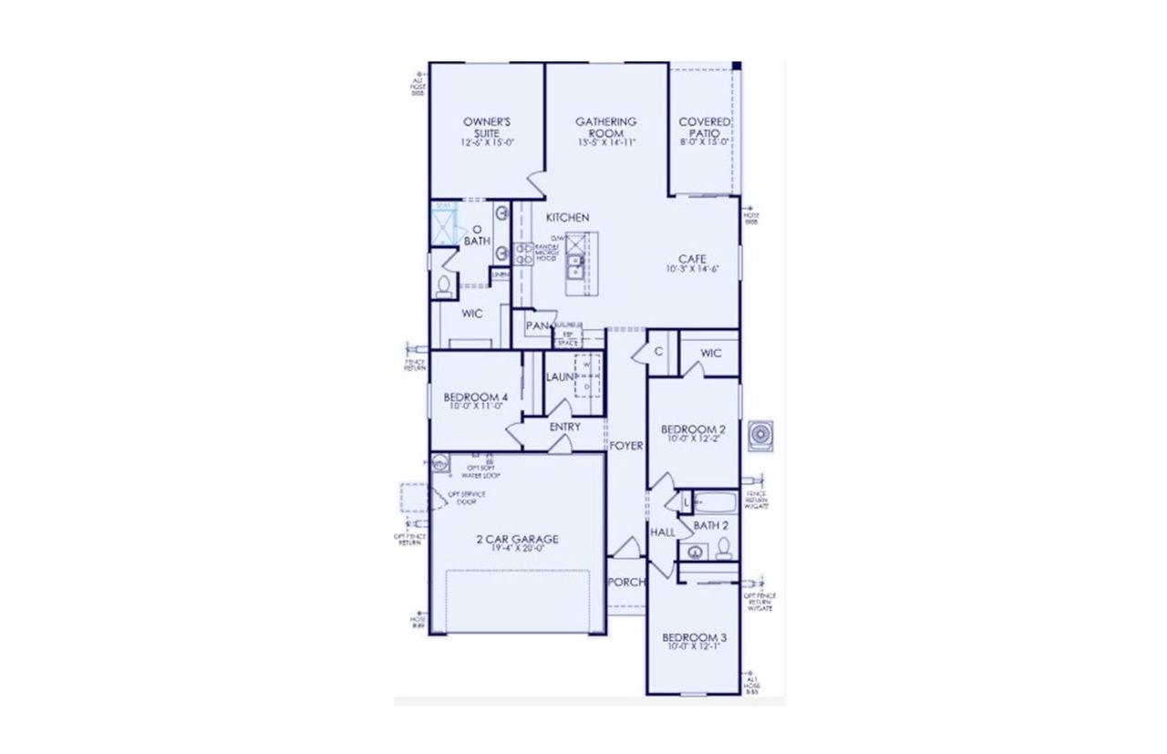 2D floor plan layout of this home in Hayden Estates, Buckeye, AZ (Image 2).