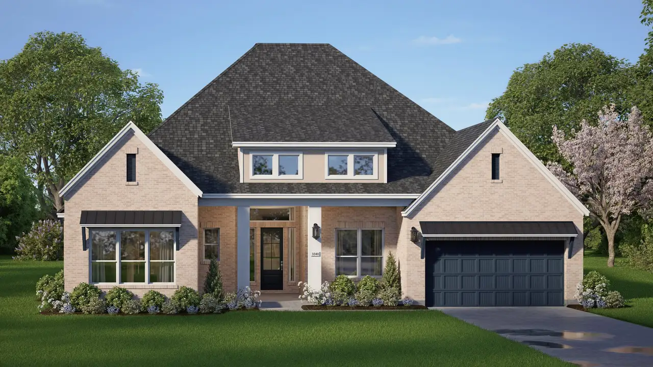 Representative exterior photo of a completed home built from the Mcilroy 70′ Lot by Chesmar Homes in Riceland, Mont Belvieu, TX (Image 2). Representative exterior photo of a completed home built from the Mcilroy 70′ Lot by Chesmar Homes in Riceland, Mont Belvieu, TX (Image 2).