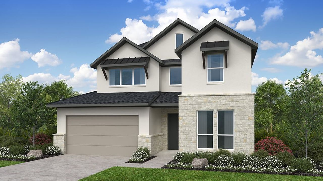 Representative exterior photo of a completed home built from the Lillian by Taylor Morrison in Blue Creek Trails, Richmond, TX (Image 2).