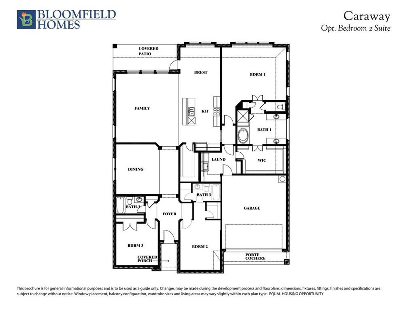 2D floor plan layout of this home in Wildflower Ranch, Fort Worth, TX (Image 2).