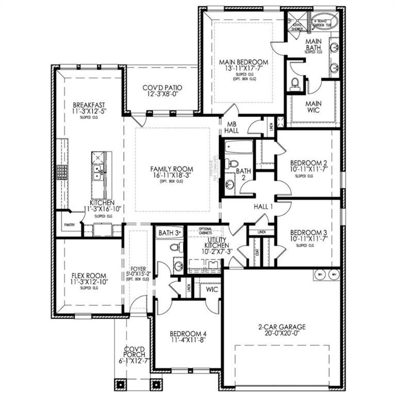 2D floor plan layout of this home in , Mesquite, TX (Image 2).