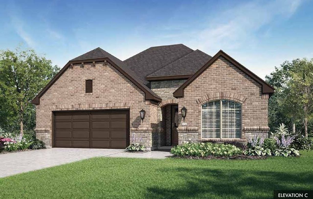 Representative exterior photo of a completed home built from the Portico by Ladera Texas in Ladera Prosper, Prosper, TX (Image 2). Representative exterior photo of a completed home built from the Portico by Ladera Texas in Ladera Prosper, Prosper, TX (Image 2).