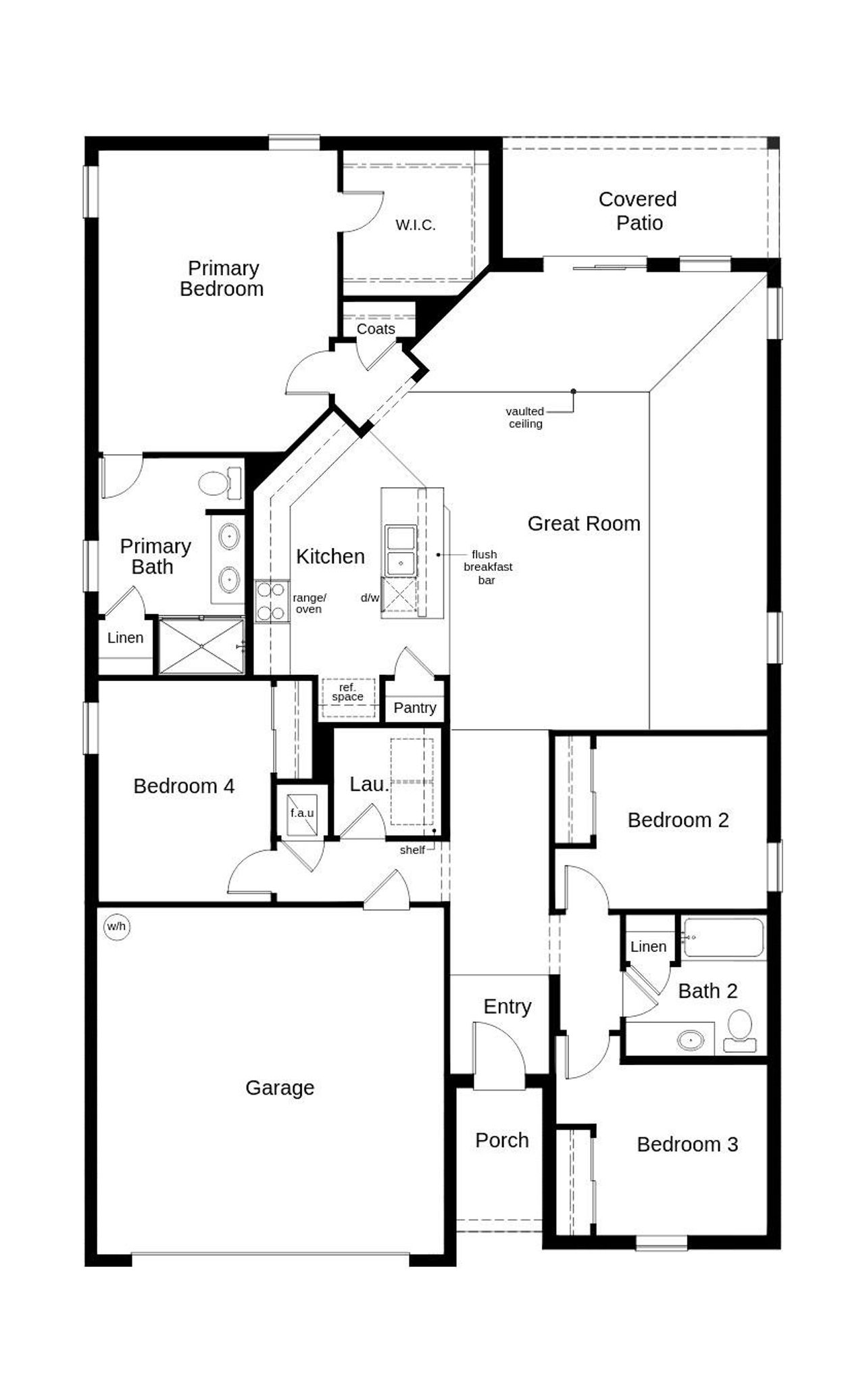 2D floor plan layout of this home in The Preserve at Legends Pointe II, Hudson, FL (Image 2). 2D floor plan layout of this home in The Preserve at Legends Pointe II, Hudson, FL (Image 2).