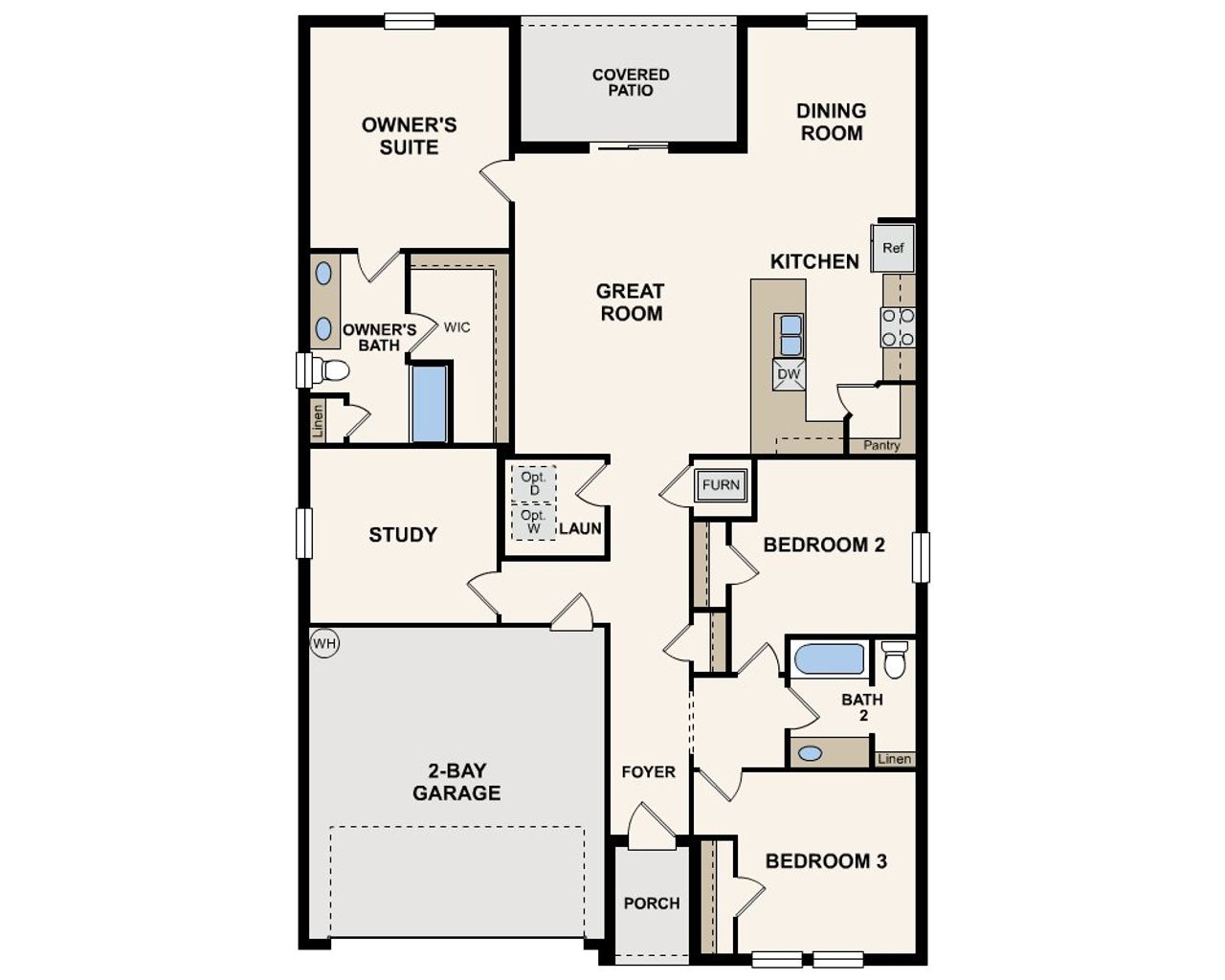 2D floor plan layout for the Braselton by Century Complete in Palm Bay Classic, Palm Bay, FL (Image 2). 2D floor plan layout for the Braselton by Century Complete in Palm Bay Classic, Palm Bay, FL (Image 2).