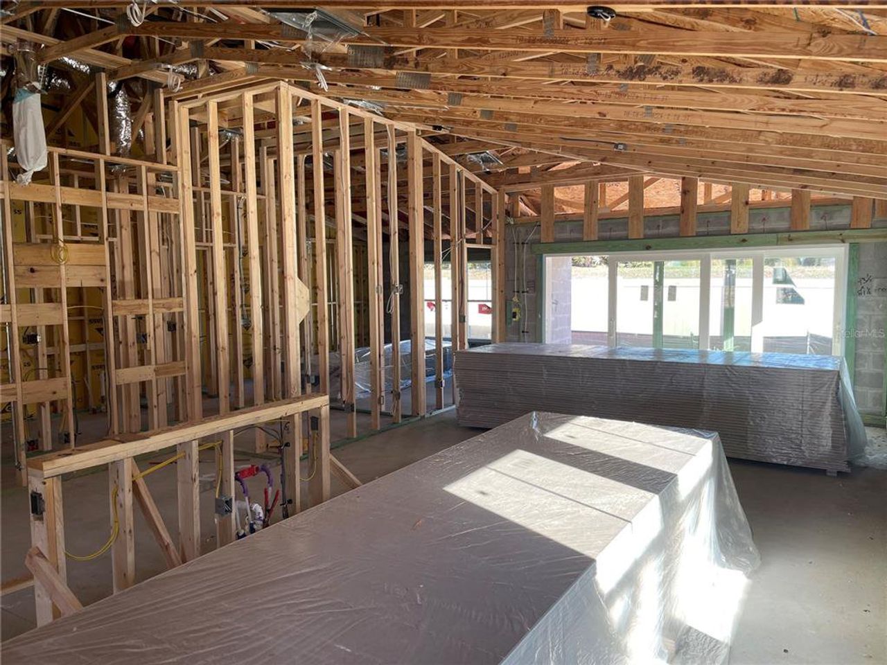In-progress construction of a new home in Crosswind Point, Parrish, FL (Image 2).