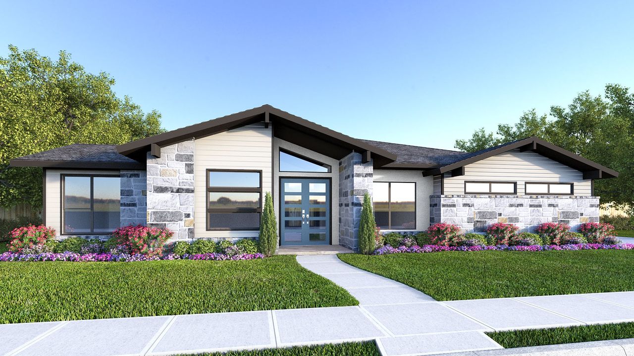 Representative exterior photo of a completed home built from the 3365A by Perry Homes in Bristol Valley 1 Acre, Rockwall, TX (Image 2). Representative exterior photo of a completed home built from the 3365A by Perry Homes in Bristol Valley 1 Acre, Rockwall, TX (Image 2).