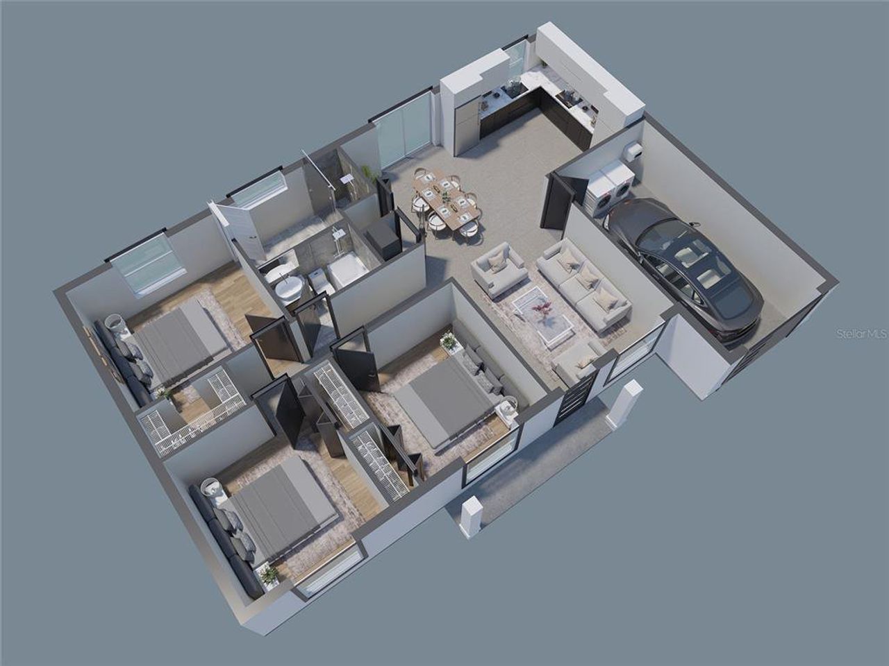 2D floor plan layout of this home in , Ocala, FL (Image 2).