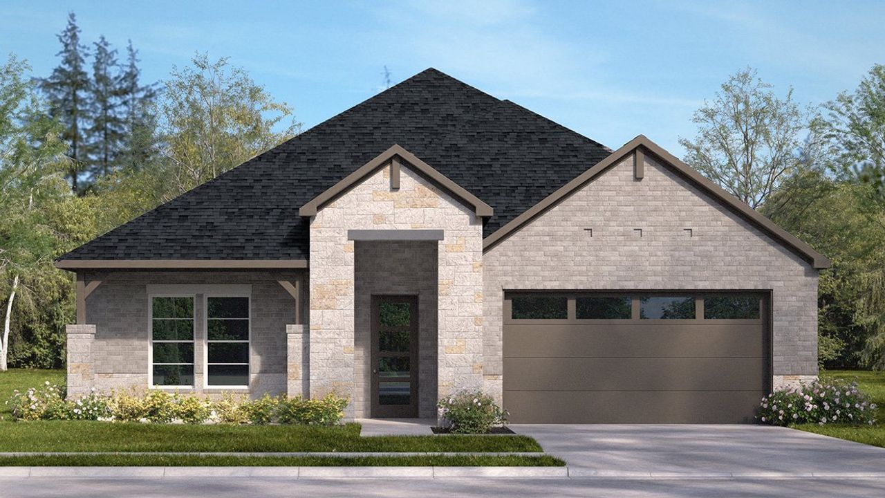 Representative exterior photo of a completed home built from the Broadstone by D.R. Horton in Silverado, Aubrey, TX (Image 2).