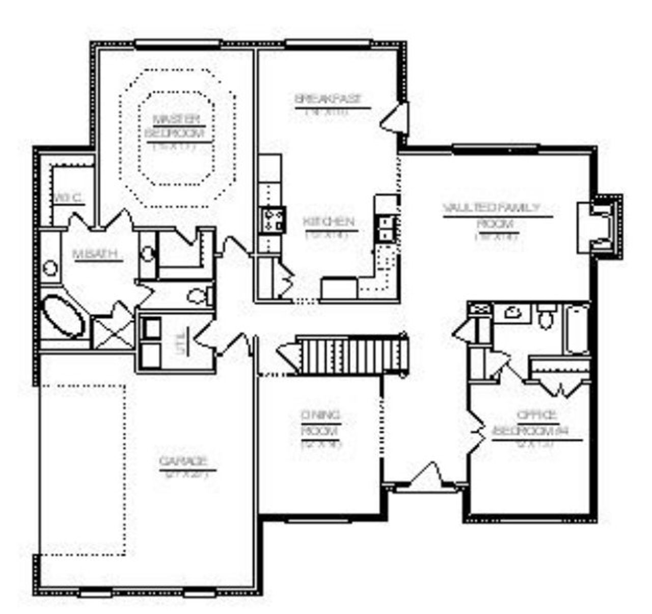 2D floor plan layout for the The Ann by Sentinel Builders, Inc. in Hannah’s Grove, Halls, TN (Image 2).