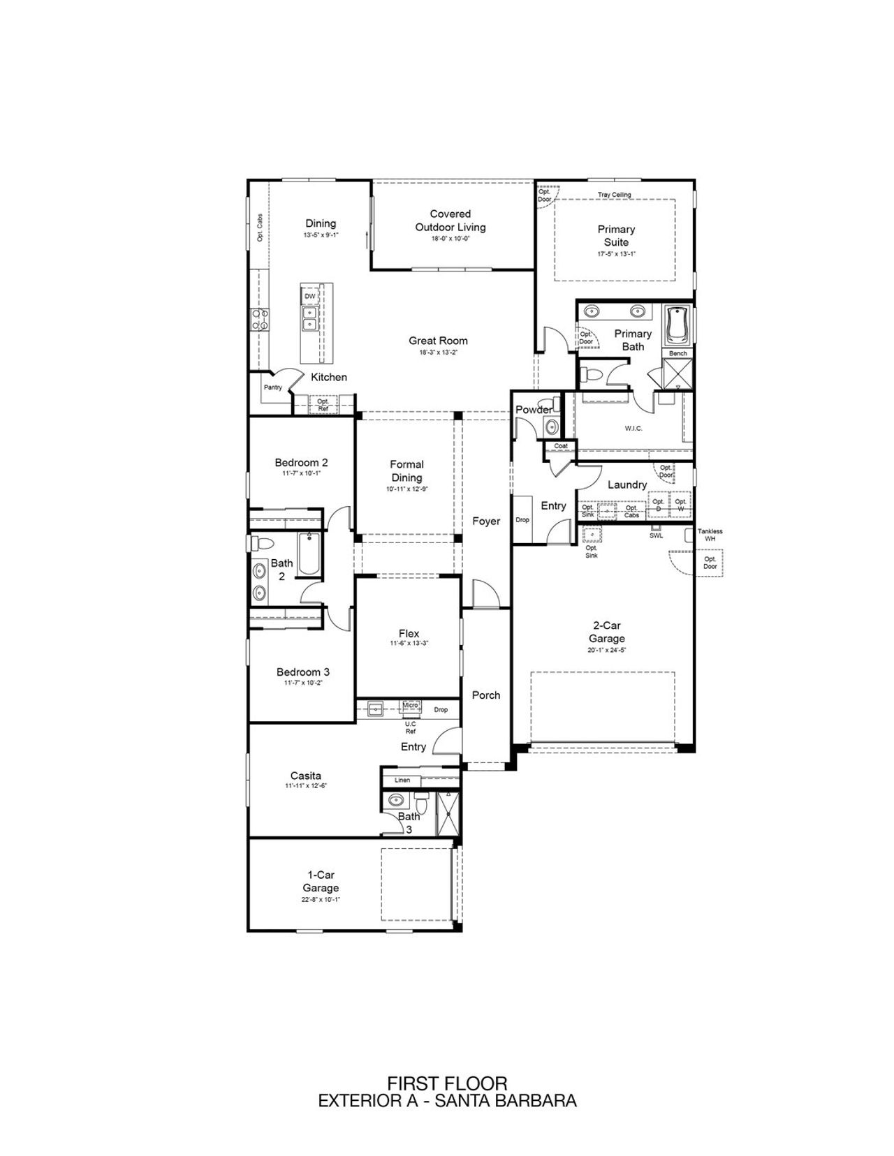 2D floor plan layout of this home in Ladera Trails, Queen Creek, AZ (Image 2). 2D floor plan layout of this home in Ladera Trails, Queen Creek, AZ (Image 2).