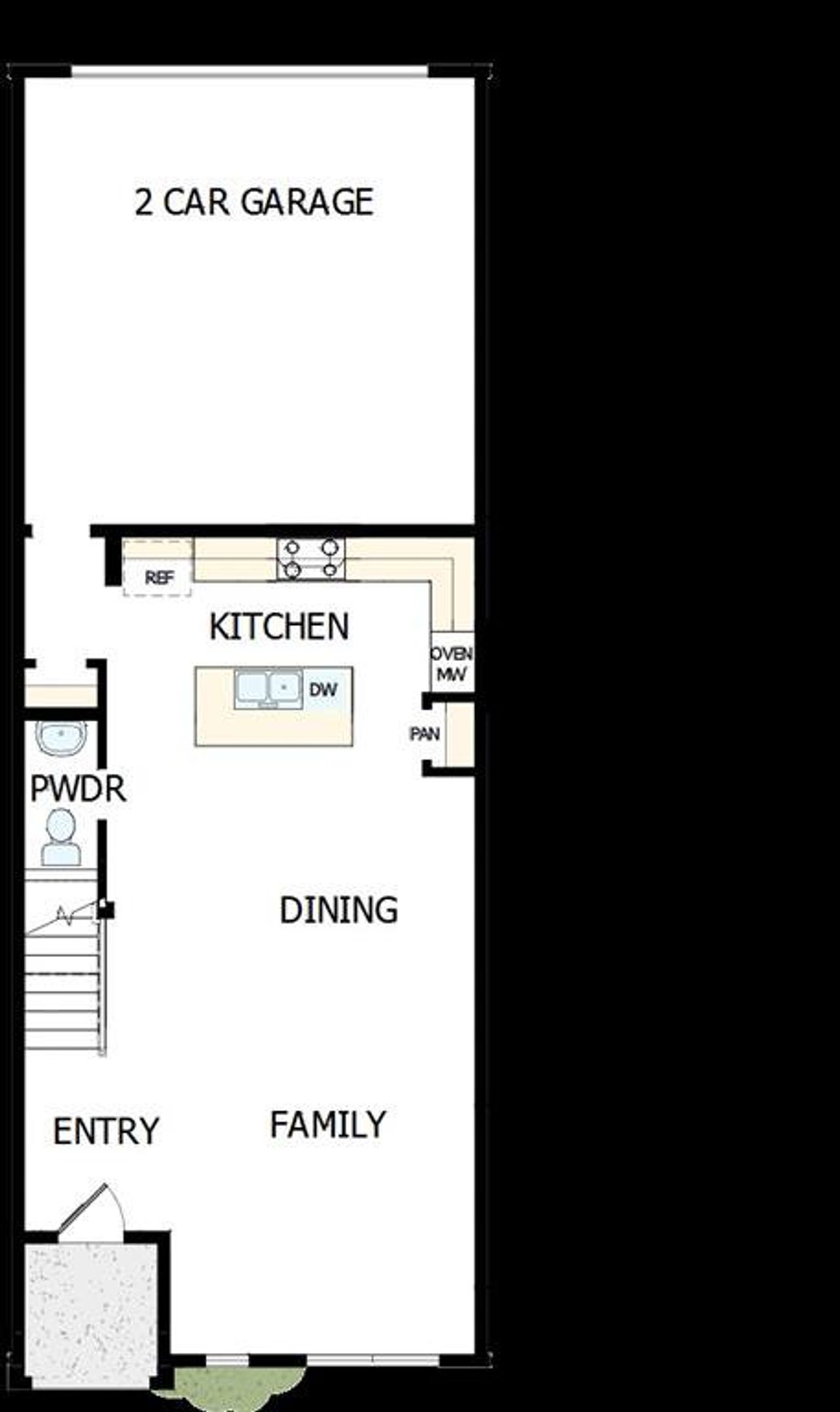 2D floor plan layout of this home in Hillside at Las Colinas, Irving, TX (Image 2).
