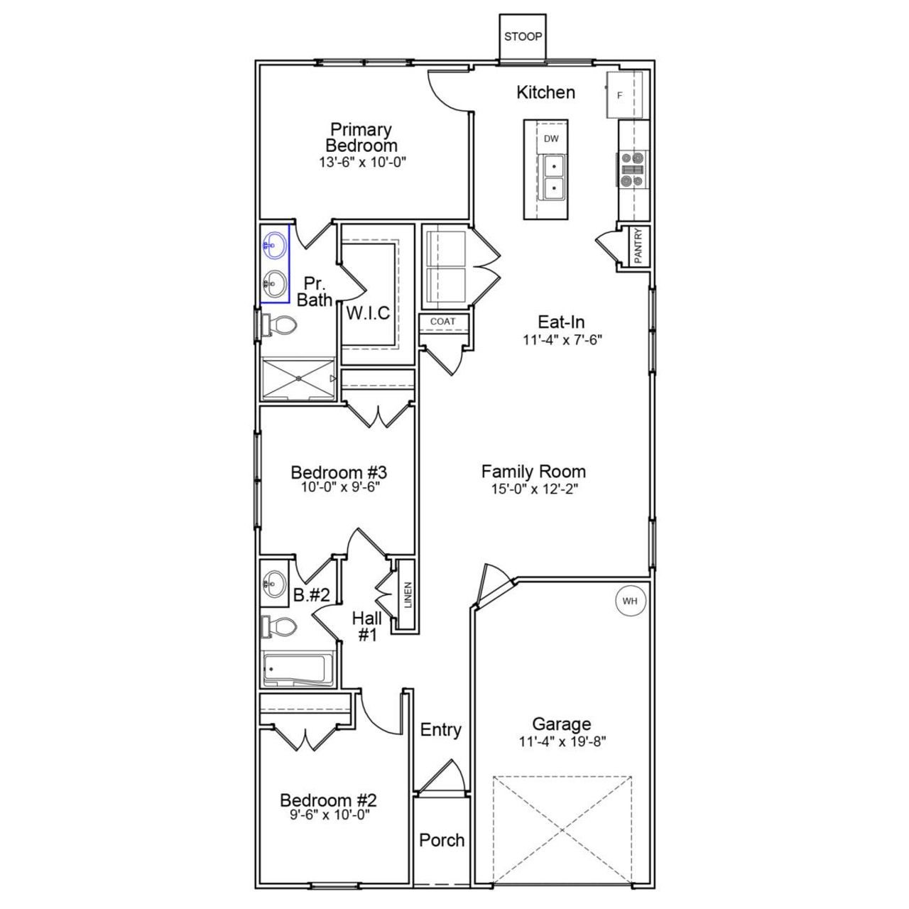 2D floor plan layout of this home in Braxton Place, Moore, SC (Image 2). 2D floor plan layout of this home in Braxton Place, Moore, SC (Image 2).