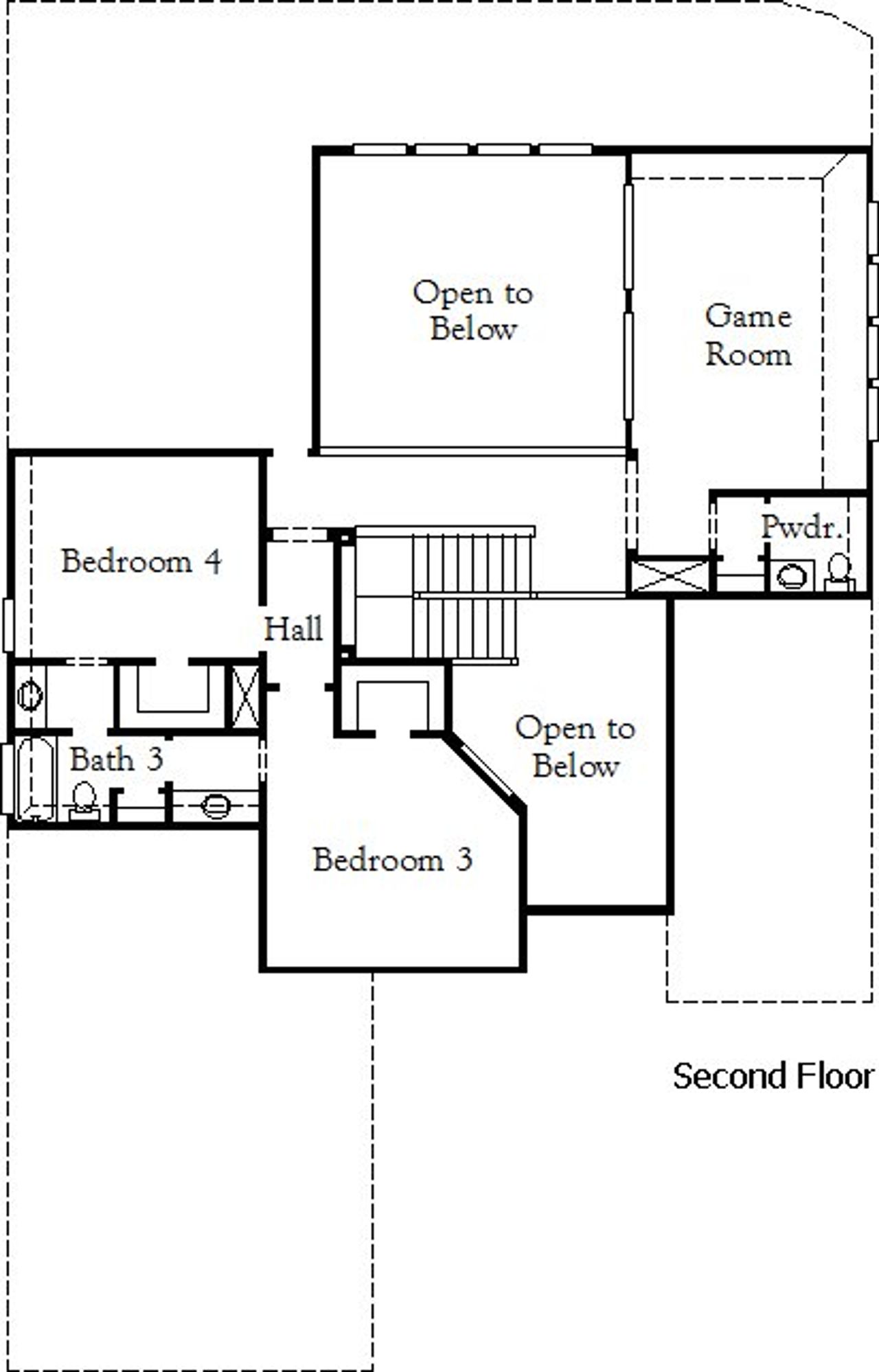 2D floor plan layout for the Claude (3547-DM-50) by Coventry Homes in Sandbrock Ranch, Aubrey, TX (Image 2).