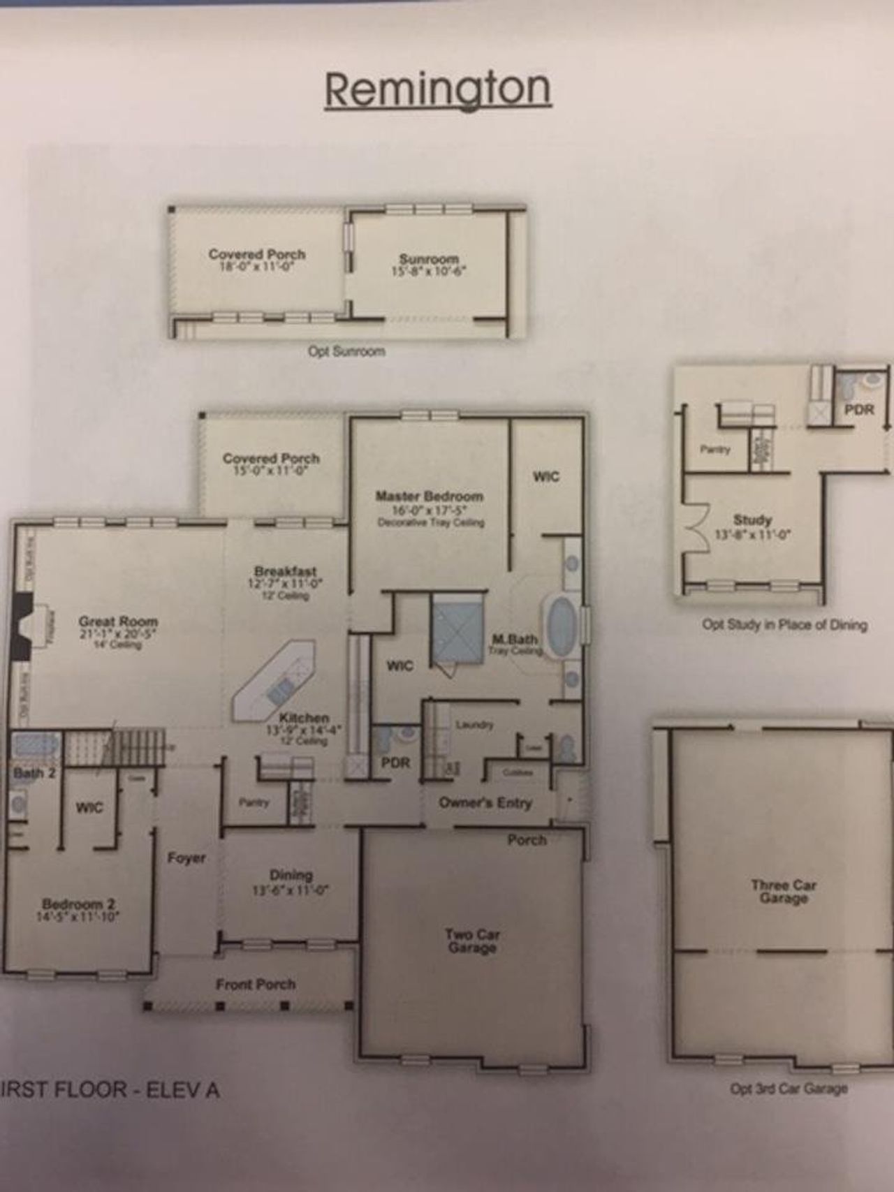 2D floor plan layout of this home in White Oak, Arlington, TN (Image 2).