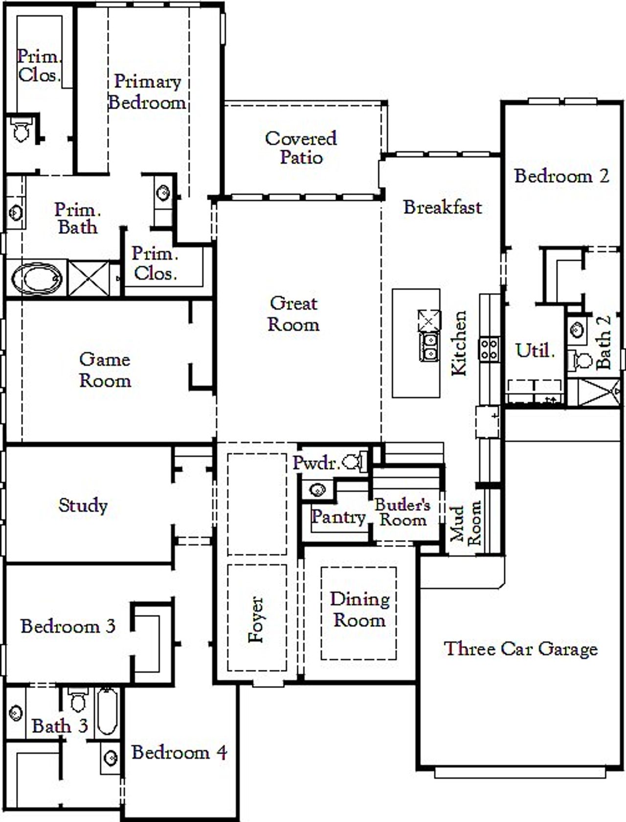 2D floor plan layout of this home in Hillstead, Lavon, TX (Image 2).