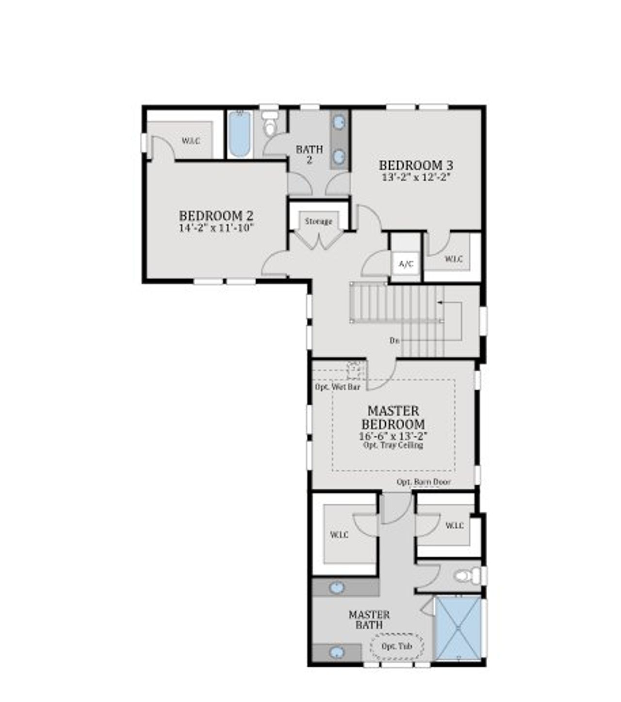 2D floor plan layout for the Joiner by Dream Finders Homes in Weslyn Park at Sunbridge (Craft Homes), St. Cloud, FL (Image 2).