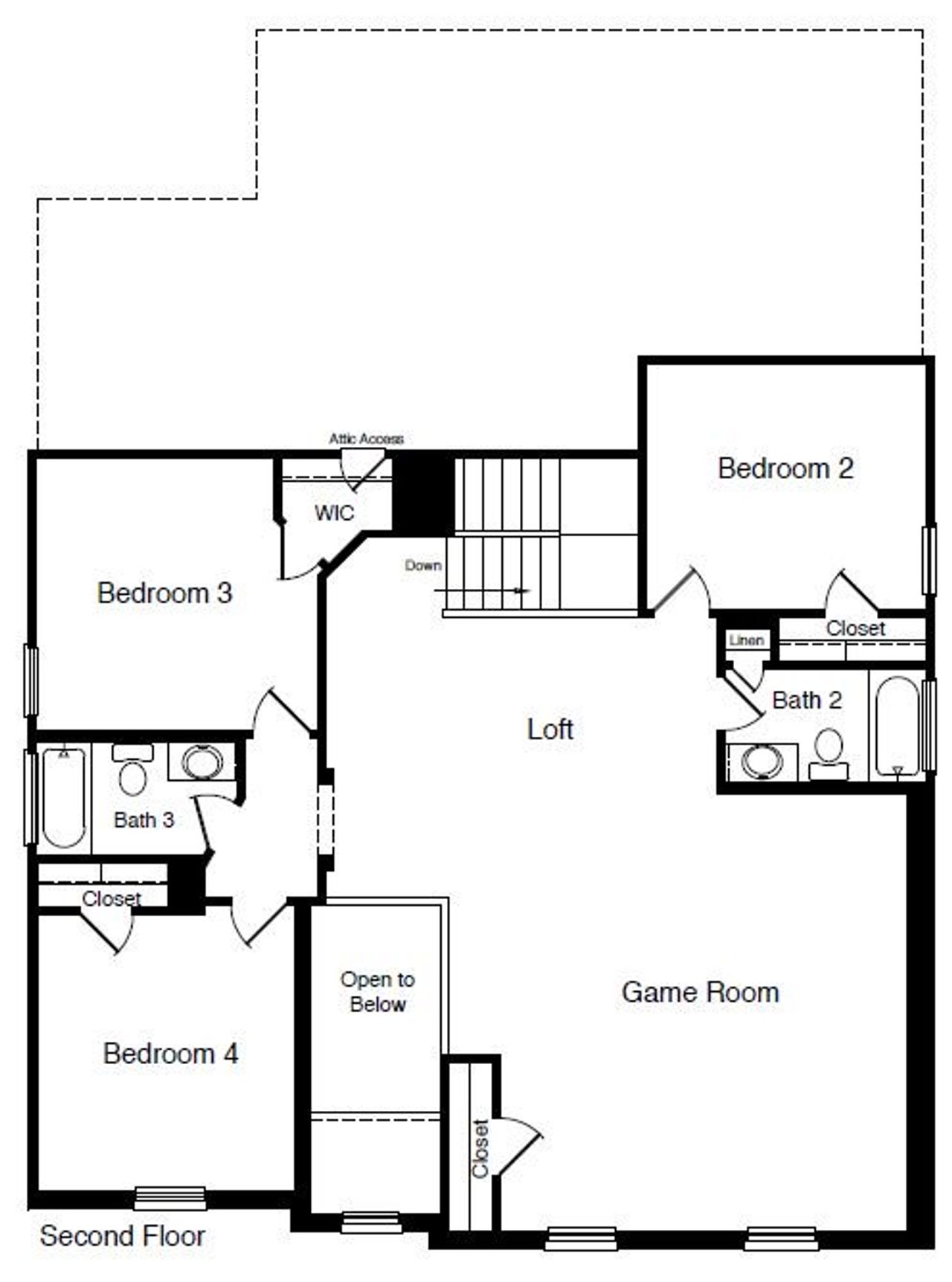 2D floor plan layout of this home in Bluestem, Rhome, TX (Image 2). 2D floor plan layout of this home in Bluestem, Rhome, TX (Image 2).