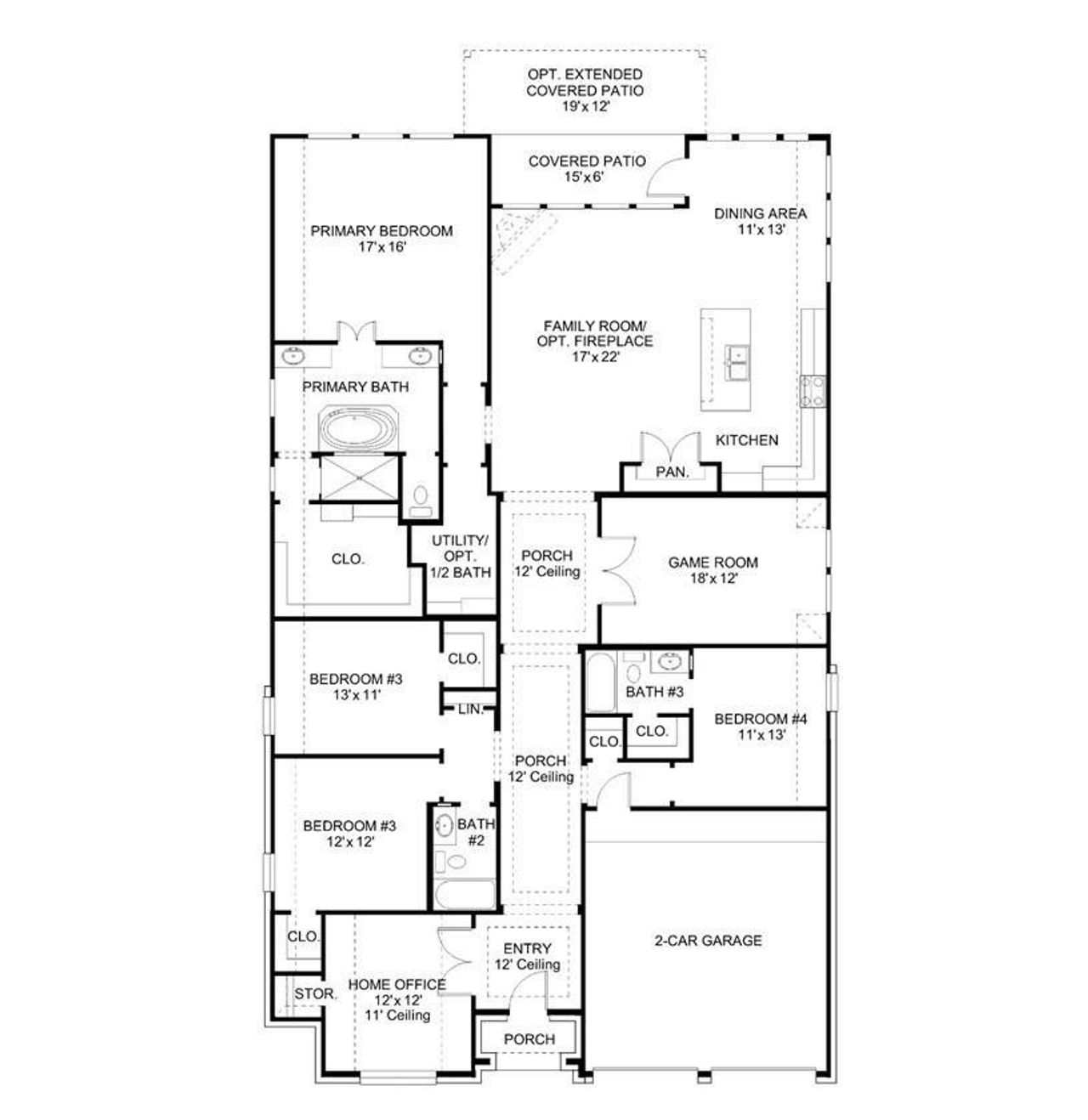 2D floor plan layout of this home in Sienna, Missouri City, TX (Image 2). 2D floor plan layout of this home in Sienna, Missouri City, TX (Image 2).