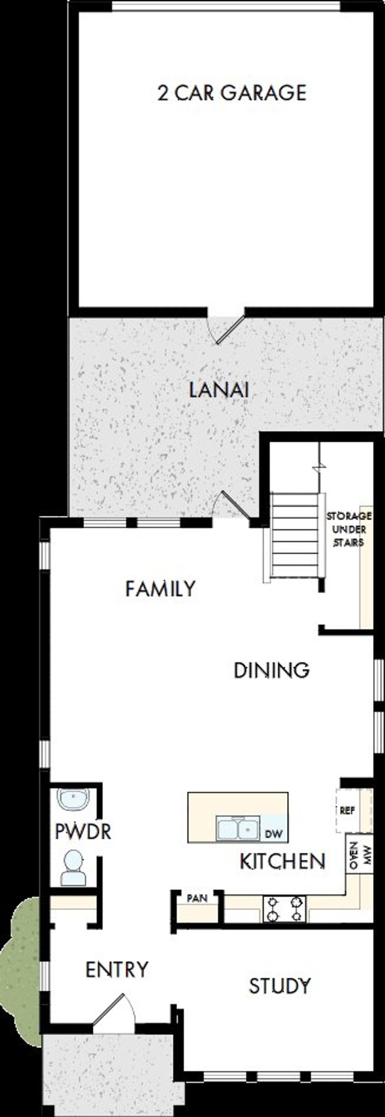 2D floor plan layout of this home in Palmeras at Crossprairie – The Magnolia Collection, St. Cloud, FL (Image 2).