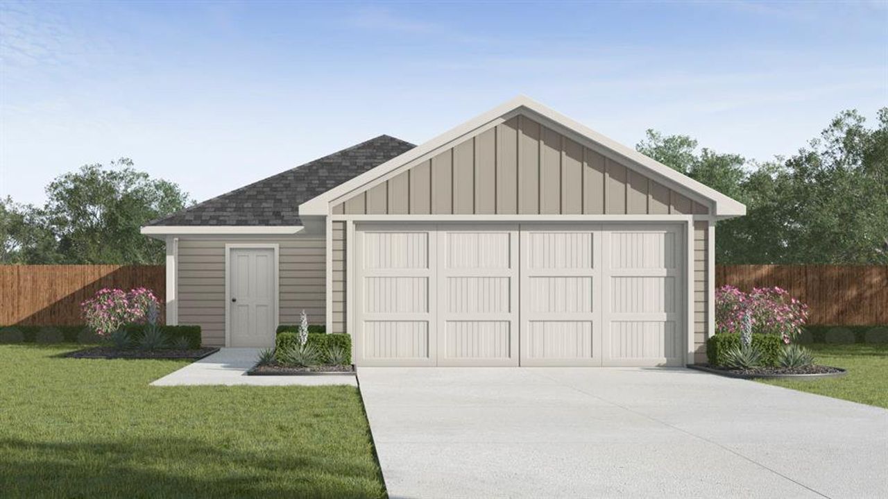 Front exterior of a new home in Riverfield, Josephine, TX, highlighting curb appeal (Image 2). Front exterior of a new home in Riverfield, Josephine, TX, highlighting curb appeal (Image 2).