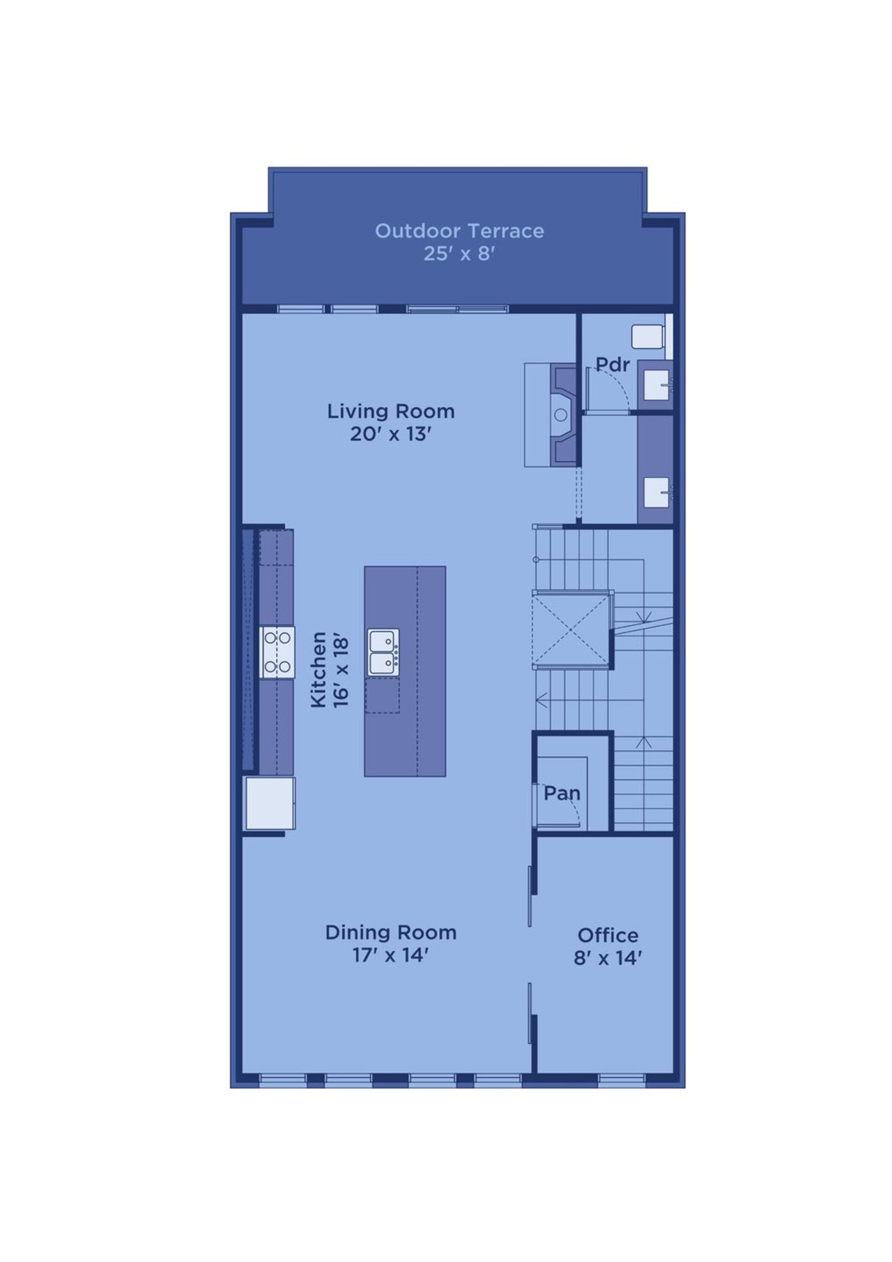 2D floor plan layout of this home in Echo Park, Suwanee, GA (Image 2).